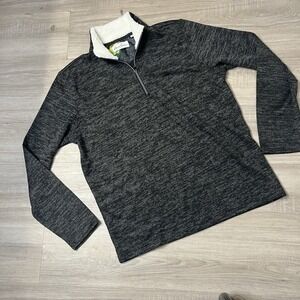 Robert‎ Graham Virgo Classic 1/4 Zip Sweater White Sherpa Inner Collar Sz Medium
